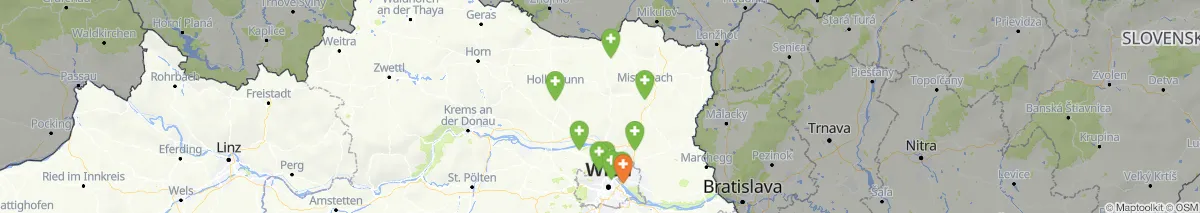 Map view for Pharmacies emergency services nearby Poysdorf (Municipality, Niederösterreich) (78)